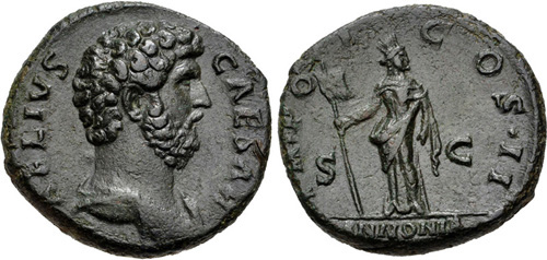 aelius roman coin as